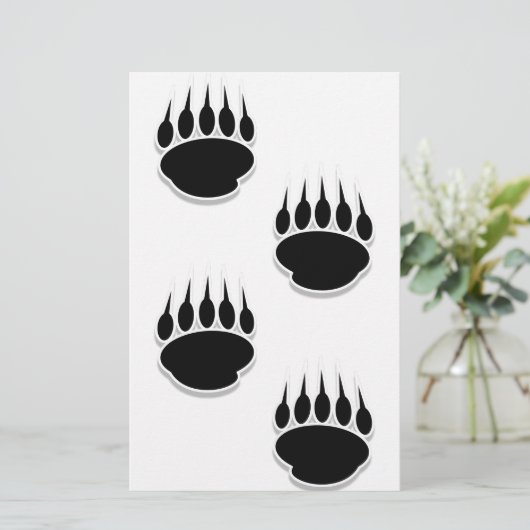 Zwart Beer schilderafdrukken Briefpapier (Staand voorkant)