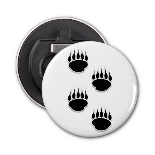 Zwart Beer schilderafdrukken Button Flesopener (Voorkant)