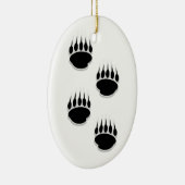 Zwart Beer schilderafdrukken Keramisch Ornament (Rechts)