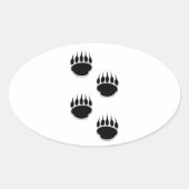 Zwart Beer schilderafdrukken Ovale Sticker (Voorkant)