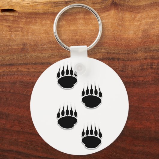 Zwart Beer schilderafdrukken Sleutelhanger (Voorkant)