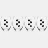 Zwart Beer schilderafdrukken Wijnglas Zonder Voet (Voorkant)