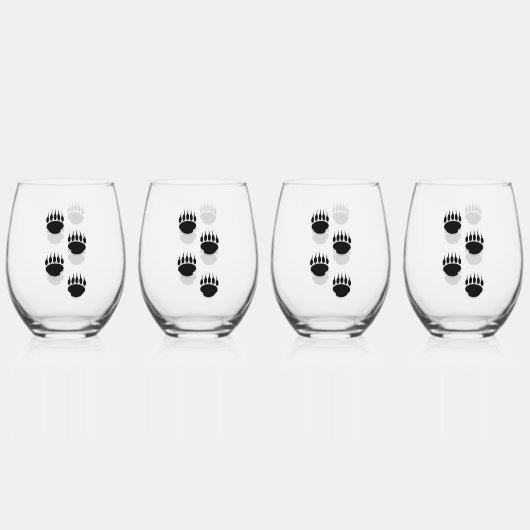 Zwart Beer schilderafdrukken Wijnglas Zonder Voet (Voorkant)