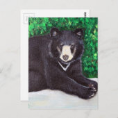 Zwart Beer schilderen Briefkaart (Voorkant / Achterkant)