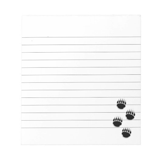 Zwart Beer schildert afdrukken op aangepaste lijst Notitieblok (Voorkant)