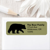 Zwart Beer silhouet retour adreslabels Etiket (Insitu)