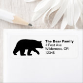 Zwart Beer silhouet retour adreslabels Etiket (Insitu)