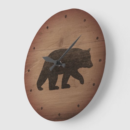 Zwart Beer Silhouette Grote Klok (Hoek)