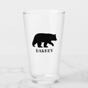 Zwart Beer Silhouette Persoonlijke wildwap Glas