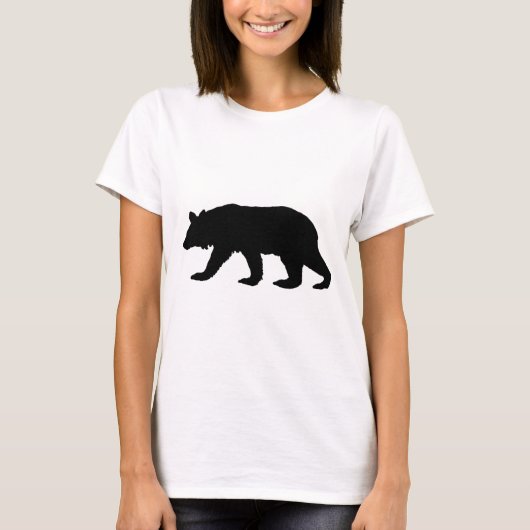 Zwart Beer Silhouette T-shirt (Voorkant)