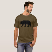 Zwart Beer Silhouette T-shirt (Voorkant volledig)