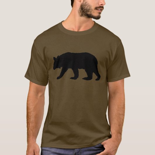 Zwart Beer Silhouette T-shirt (Voorkant)