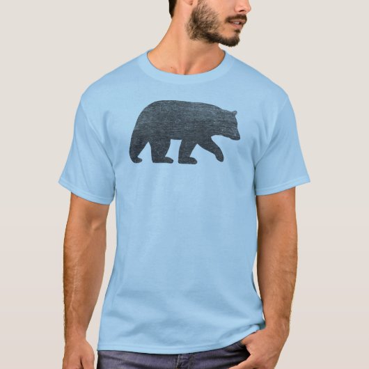 Zwart Beer Silhouette | Wilde dieren | Wilde diere T-shirt (Voorkant)