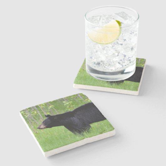 Zwart Beer Stenen Onderzetter (Zijkant)