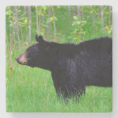 Zwart Beer Stenen Onderzetter (Voorkant)