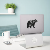 Zwart Beer Sticker (Laptop op bureau)