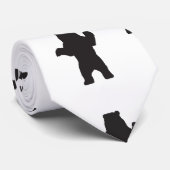 Zwart Beer Stropdas (Opgerold)