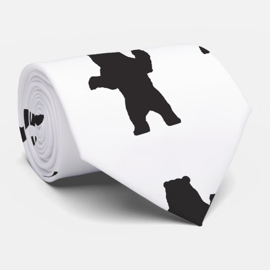 Zwart Beer Stropdas (Opgerold)