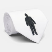 Zwart beer stropdas (dubbelzijdig) (Opgerold)