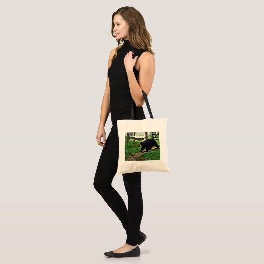 Zwart beer tote bag (Voorkant (model))