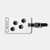 Zwart Beer Verf Afdrukken Aangepaste naam Bagagelabel (Voorkant horizontaal)