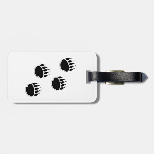 Zwart Beer Verf Afdrukken Aangepaste naam Bagagelabel (Achterkant horizontaal)