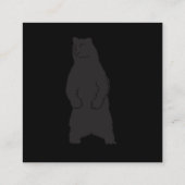 Zwart Beer Vierkante Visitekaartje (Achterkant)