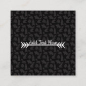 Zwart Beer Vierkante Visitekaartje (Voorkant)