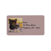 Zwart Beer Wastub Bath Duck Waterverf Art Etiket (Voorkant)