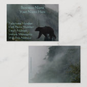Zwart Beer Wildlife & Misty Forest Visitekaartjes (Voorkant / Achterkant)
