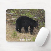 Zwart Beer Wildlife Supporter Mousepad Muismat (Met muis)