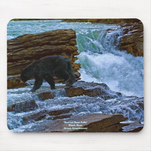 Zwart Beer Wildlife Supporter Mousepad Muismat (Voorkant)