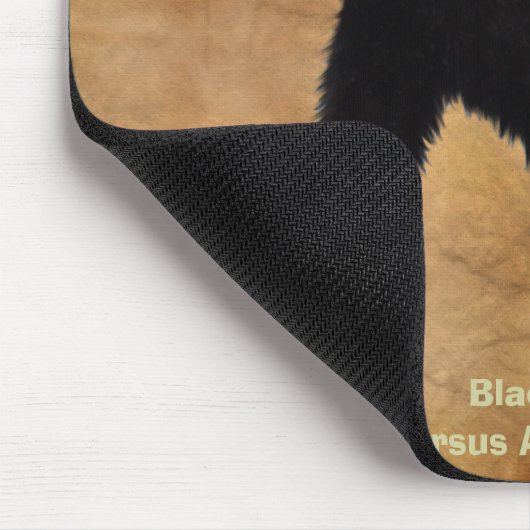 Zwart Beer Wildlife Supporter Mousepad Muismat (Hoek)