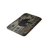 Zwart Beer zwart Beer poogt Rustisch hout Badmat (Gekanteld)