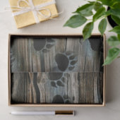 Zwart Beer zwart Beer poogt Rustisch hout Tissuepapier (Geschenk)