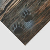 Zwart Beer zwart Beer poogt Rustisch hout Tissuepapier (Detail)