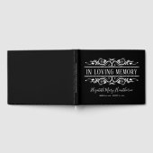 Zwart begrafenisboek van condoleances | Memorial Gastenboek (Volledig)