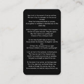 Zwart Begrafenissympathie Memorial Gebed Fotokaart Informatiekaartje (Achterkant)