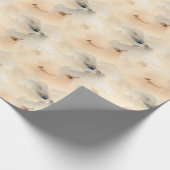 Zwart & Beige Abstract Cadeaupapier (Hoek)