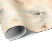 Zwart & Beige Abstract Cadeaupapier (Rol Hoek)