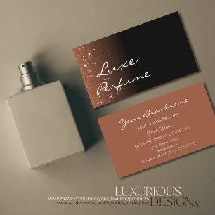 Zwart Beige Bruin Glitter Sterren Elegant en Moder Visitekaartje