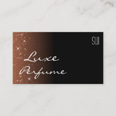 Zwart Beige Bruin met Glitter Sterren en Initialen Visitekaartje (Voorkant)