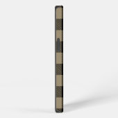 Zwart Beige Buffalo Plaid Rutpatroon iPhone Hoesje (Rechterkant)