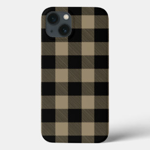 Zwart Beige Buffel Plaid Check Pattern Case-Mate iPhone Case