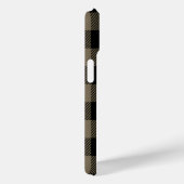Zwart Beige Buffel Plaid Check Pattern Case-Mate iPhone Case (Achterkant / Rechts)