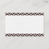 Zwart/Beige Chevron Grunge Visitekaartje (Achterkant)