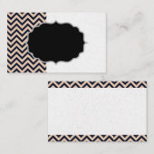 Zwart/Beige Chevron Grunge Visitekaartje (Voorkant / Achterkant)