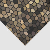 Zwart, Beige en Bruin Mozaïeken Tissuepapier (Detail)