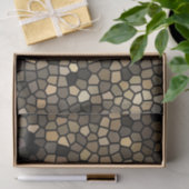 Zwart, Beige en Bruin Mozaïeken Tissuepapier (Geschenk)