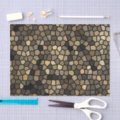 Zwart, Beige en Bruin Mozaïeken Tissuepapier (Craft)